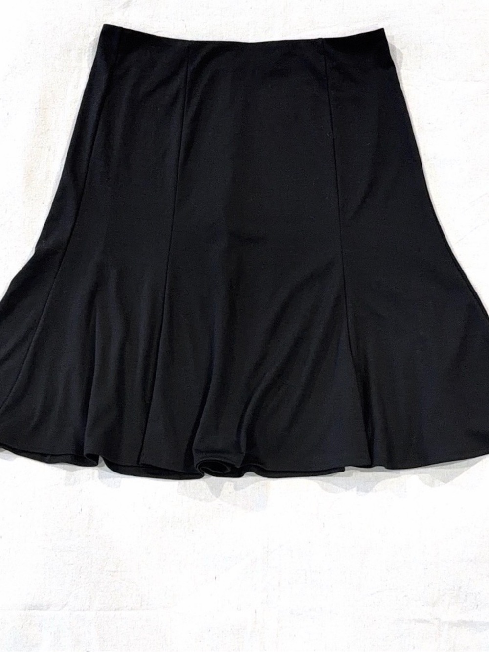 NY Collection Black A-Line Flared Skirt (F1)